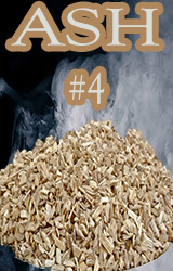 Ash Minuto® no 4 is light in color, ranging in sizes ge 4mm and le 5mm. This smoker wood chip provides a great “Mediterranean smoky flavor”!
