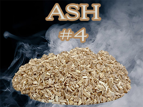 Ash Minuto®  no 4 is light in color, ranging in sizes ge 4 mm and le 5mm. This smoker wood chip provides a great “Mediterranean smoky flavor”.