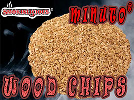 Our Minuto® smoker wood chips are “diced” into regular shapes!  Making them perfectly sized smoker wood  chips for all Commercial smokehouses.