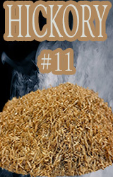 Our Hickory Piccolo® no 11 dices into pieces ranging from ge .5mm and le 1mm.  The Hickory species produces a nice smoker wood chip in this size