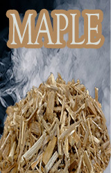 Our Maple Grande Sapore® has the brown color signifying a lot of sugar content.  This crushes into smaller pieces  for a sweet smoky flavor! 