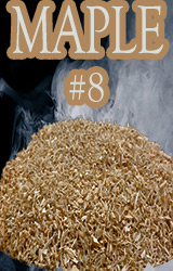 Our Maple Minuto® no 8 dices into pieces ranging from ge 2 mm and le 3 mm. Produces a very mild and sweet smoke!  Colors the food nicely! 