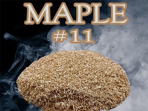 Our Maple Piccolo® no 11 dices into pieces ranging from ge .5mm and le 1mm. Produces a very mild and sweet smoke!&nbsp; Great for fish and poultry!