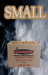 Small Minuto® is a quarter cube with your selection of species and size smoker chip. This is a lot of smoker chips and great for a restaurant!