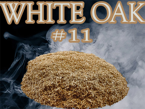 Our White Oak Piccolo® no 11 dices into pieces ranging from ge .5mm and le 1mm. These little smoker wood pieces pack great smoke production!