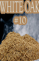 Our White Oak Piccolo® no 10 dices into pieces ranging from ge 1mm and le 2mm. Its reddish color provides a light hue to the smoky coloring. 